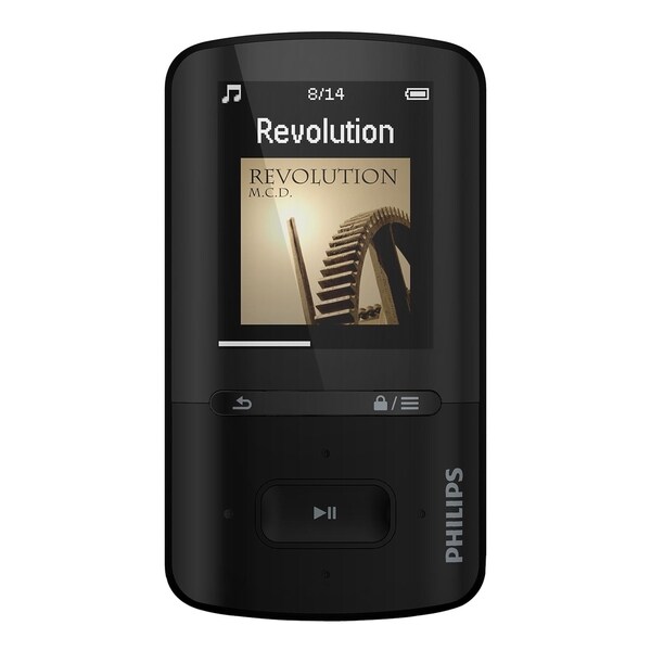 Philips GoGear SA4VBE08KF 8 GB Black Flash Portable Media Player
