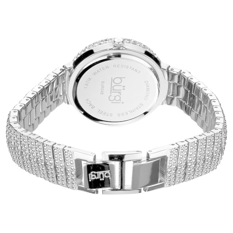 Burgi Women's Diamond and Crystal-Accented Bracelet Watch