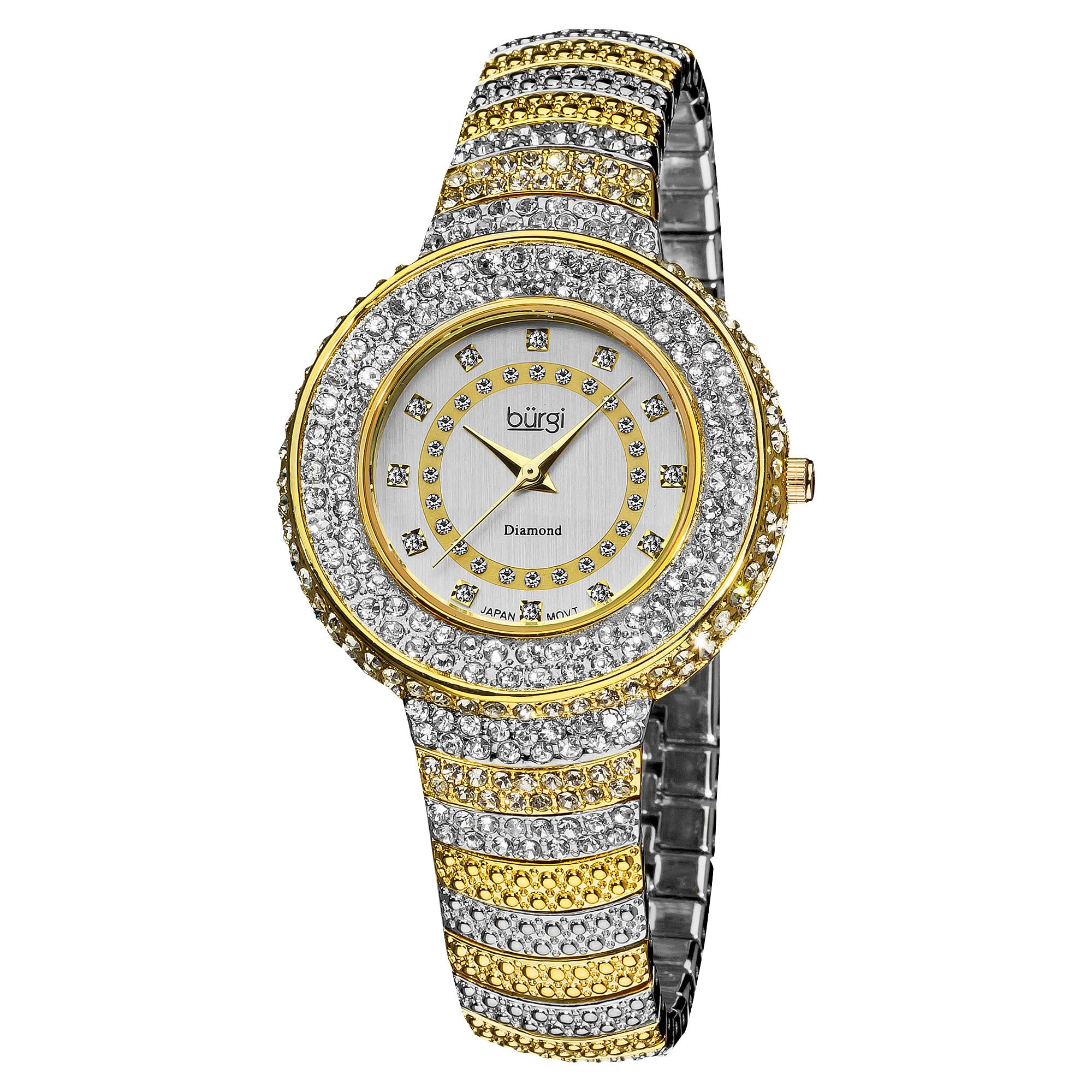 Burgi Women S Diamond And Crystal Accented Bracelet Watch Burgi Women S Diamond And Crystal Accented Bracelet Watch
