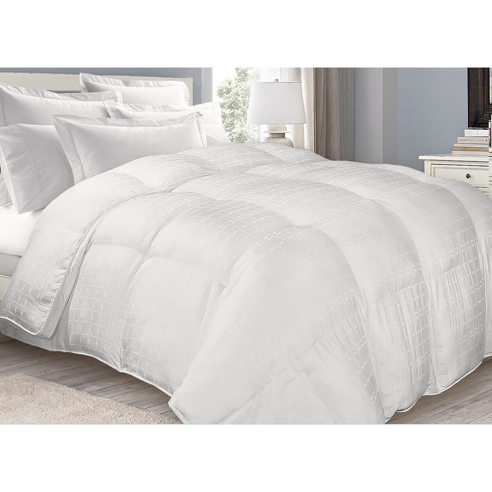 Hotel Grand Tencel Check Down Alternative Comforter