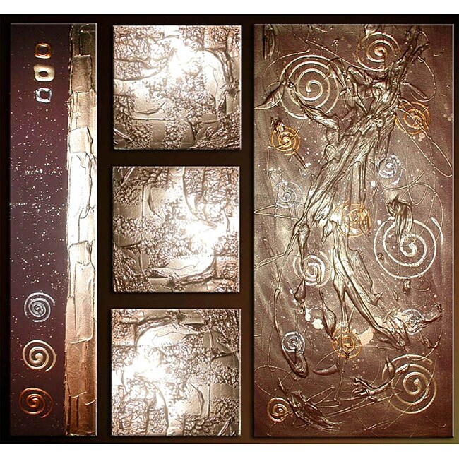 'Continuum' Hand-painted 5-piece Canvas Art Set