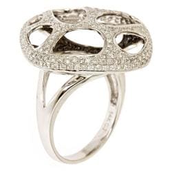 D'Yach 14k White Gold 1 2/5ct TDW White and Black Diamond 3D Ring (I J, I1 I2) D'Yach Diamond Rings