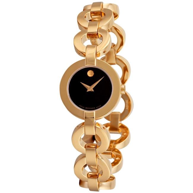 Movado Womens Bela Moda Yellow Goldplated Watch