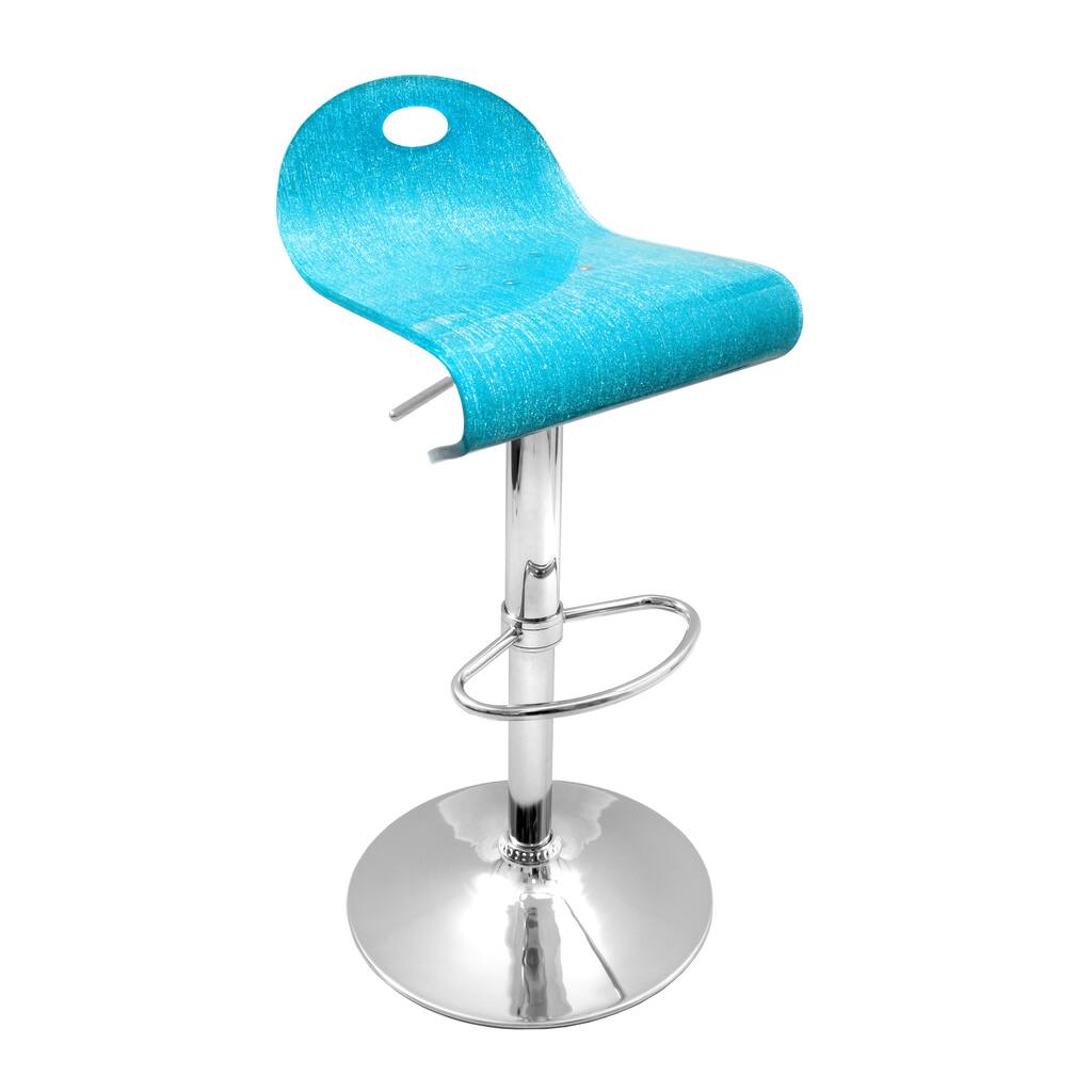 Turquoise Shimmer Adjustable Bar Stool
