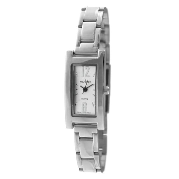 Peugeot Women's Silvertone Rectangular Bracelet Watch - Free Shipping ...