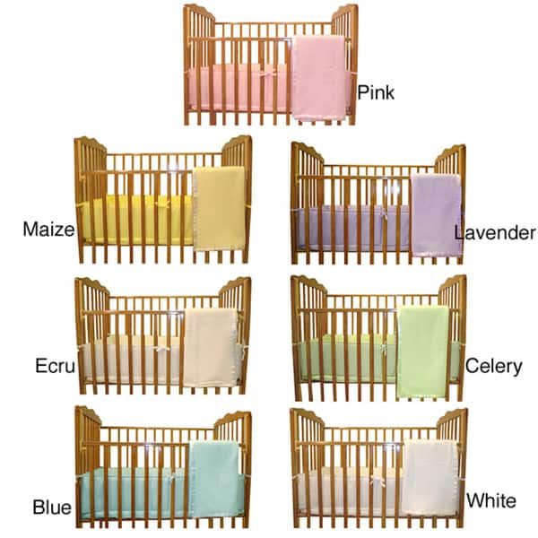 Shop Abc Cotton Percale 3 Piece Porta Crib Bedding Set Overstock