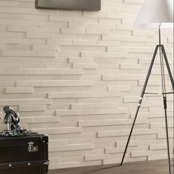 Somertile 2x9.5-inch Aluna Multi-White Porcelain Wall Tile (Case of 10)