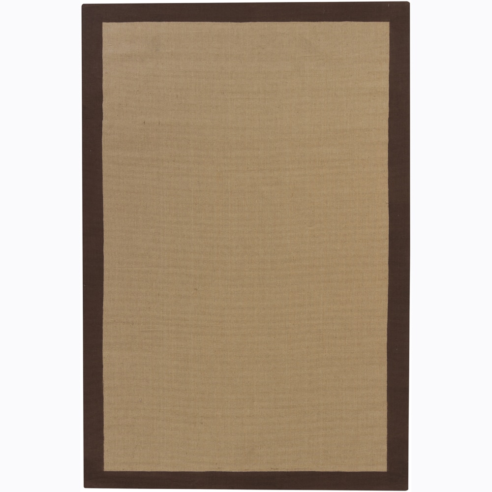 Contemporary Handwoven Mandara Brown Border Rug (116 X 116)