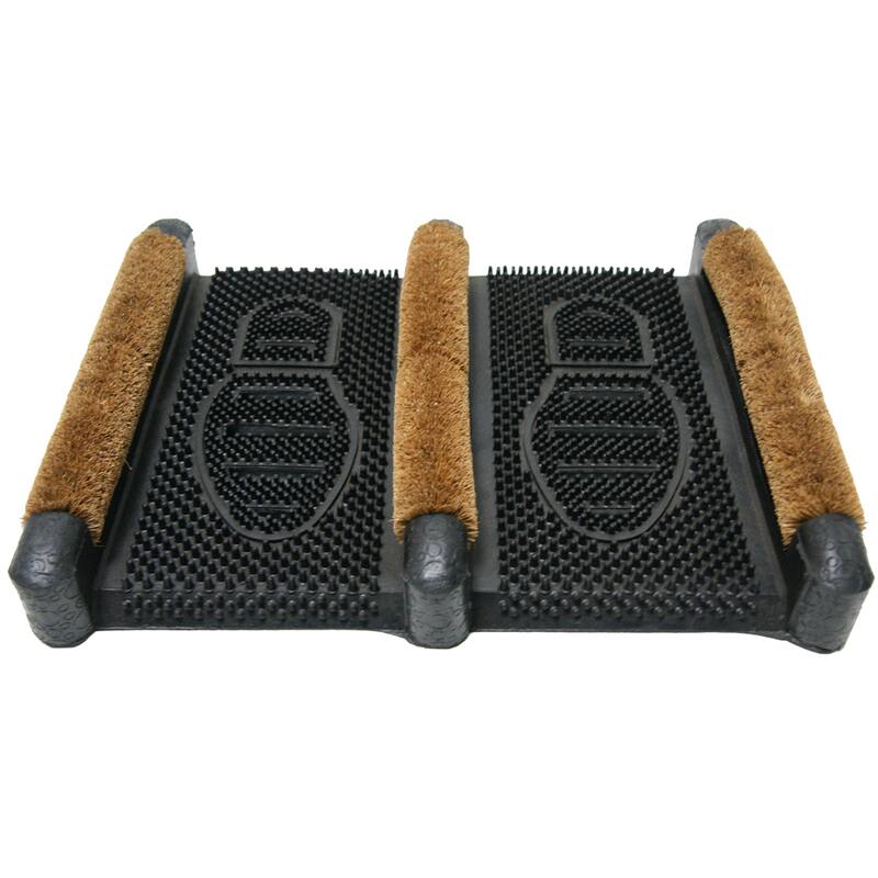 Rubber-Cal "Traditional" Outdoor Boot Scraper - 2.5 in. x 12 in. x 16 in.