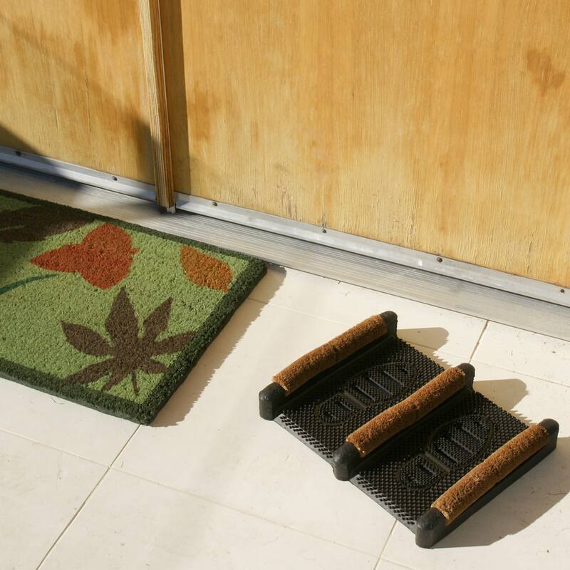 Rubber-Cal "Traditional" Outdoor Boot Scraper - 2.5 in. x 12 in. x 16 in.