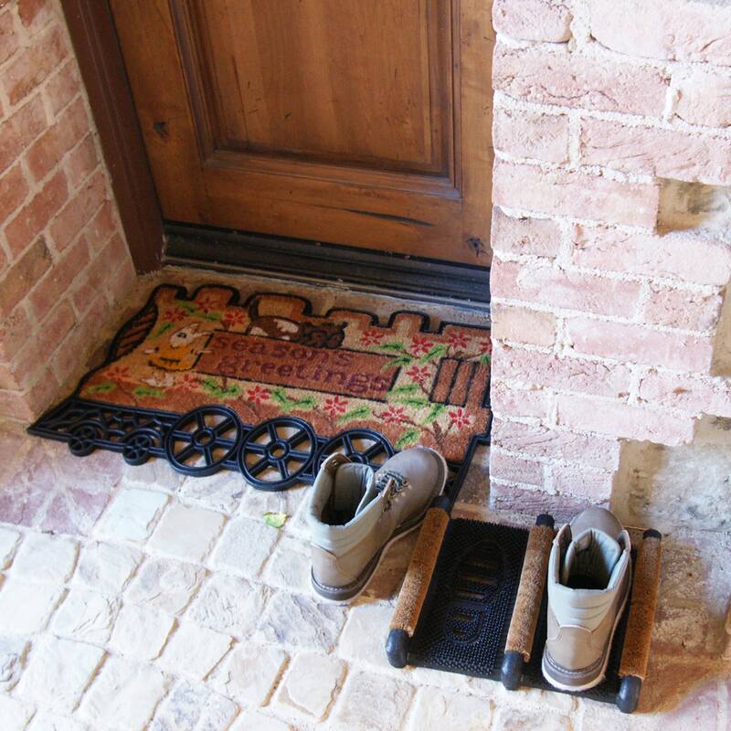 Rubber-Cal "Traditional" Outdoor Boot Scraper - 2.5 in. x 12 in. x 16 in.