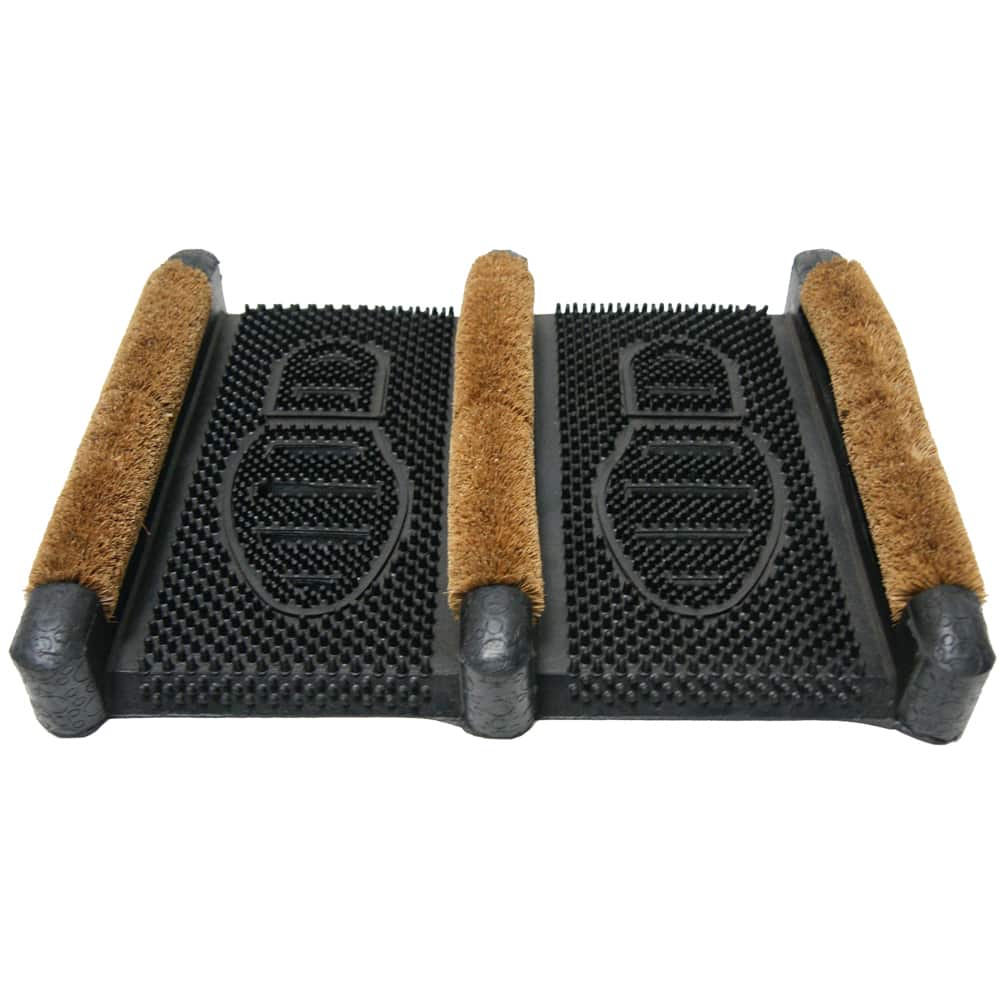 Rubber-Cal "Traditional" Outdoor Boot Scraper - 2.5 in. x 12 in. x 16 in.