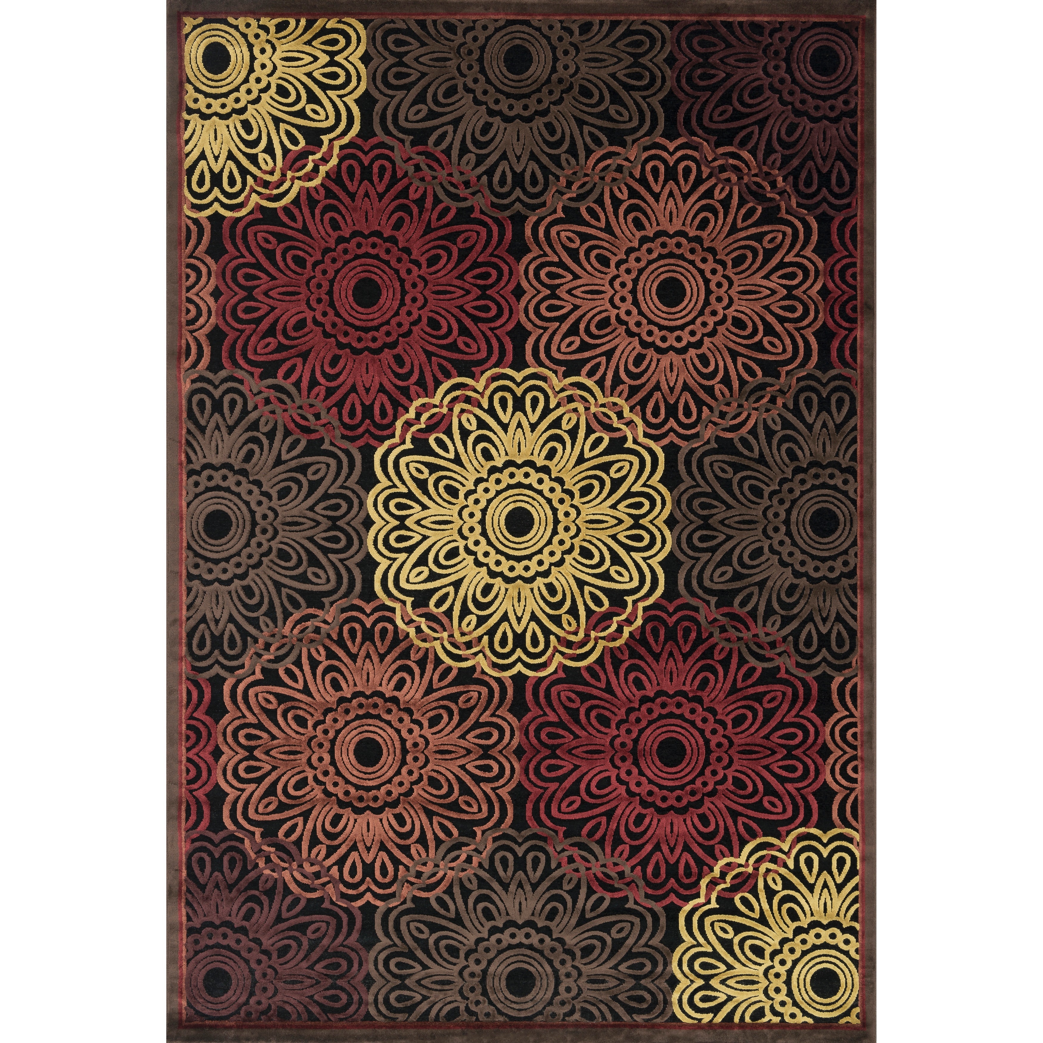 Madison Black/ Multi Rug (53 X 77)