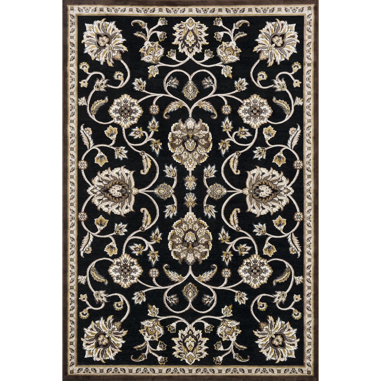 Madison Black/ Gold Rug (53 X 77)