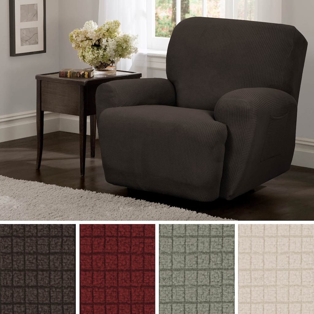 Maytex Reeves Stretch 4 piece Recliner Chair Furniture Cover Slipcover