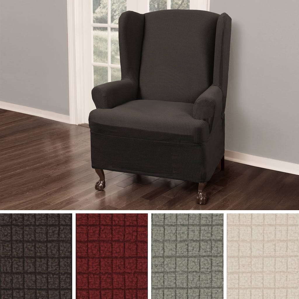 Maytex Reeves Stretch Wing Chair Furniture Cover Slipcover - 25-31" wide - 25-31" wide
