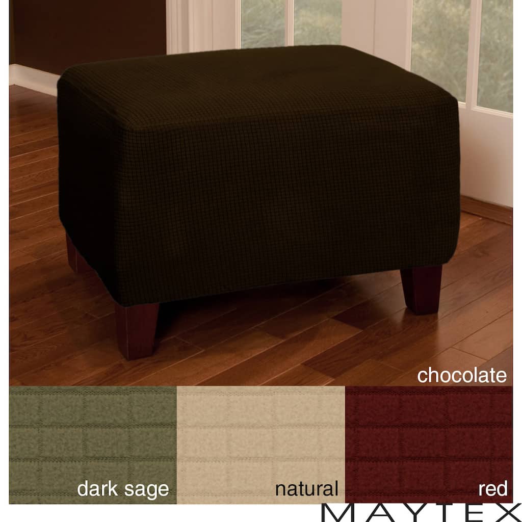 Reeves Stretch 1-piece Ottoman Slipcover