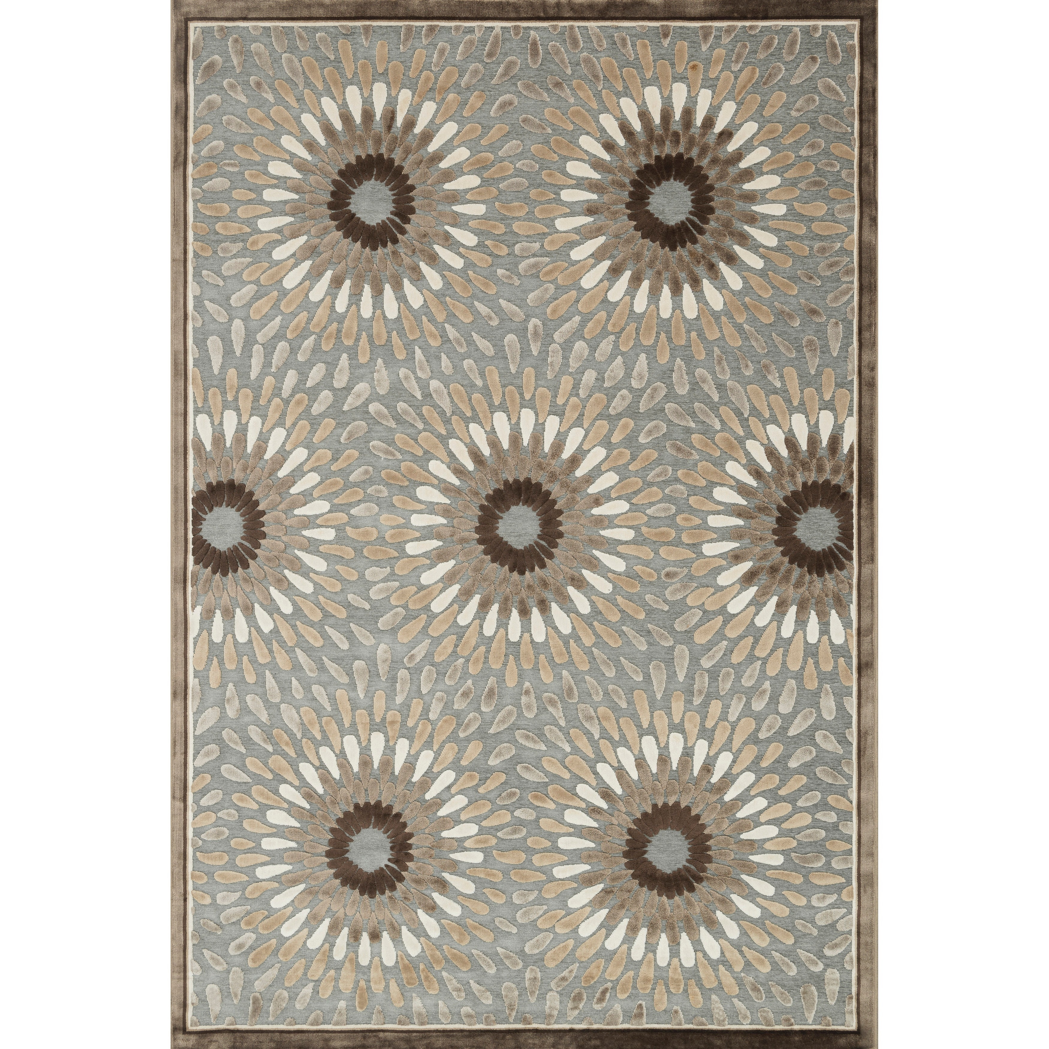 Madison Grey And Brown Rug (53 X 77)