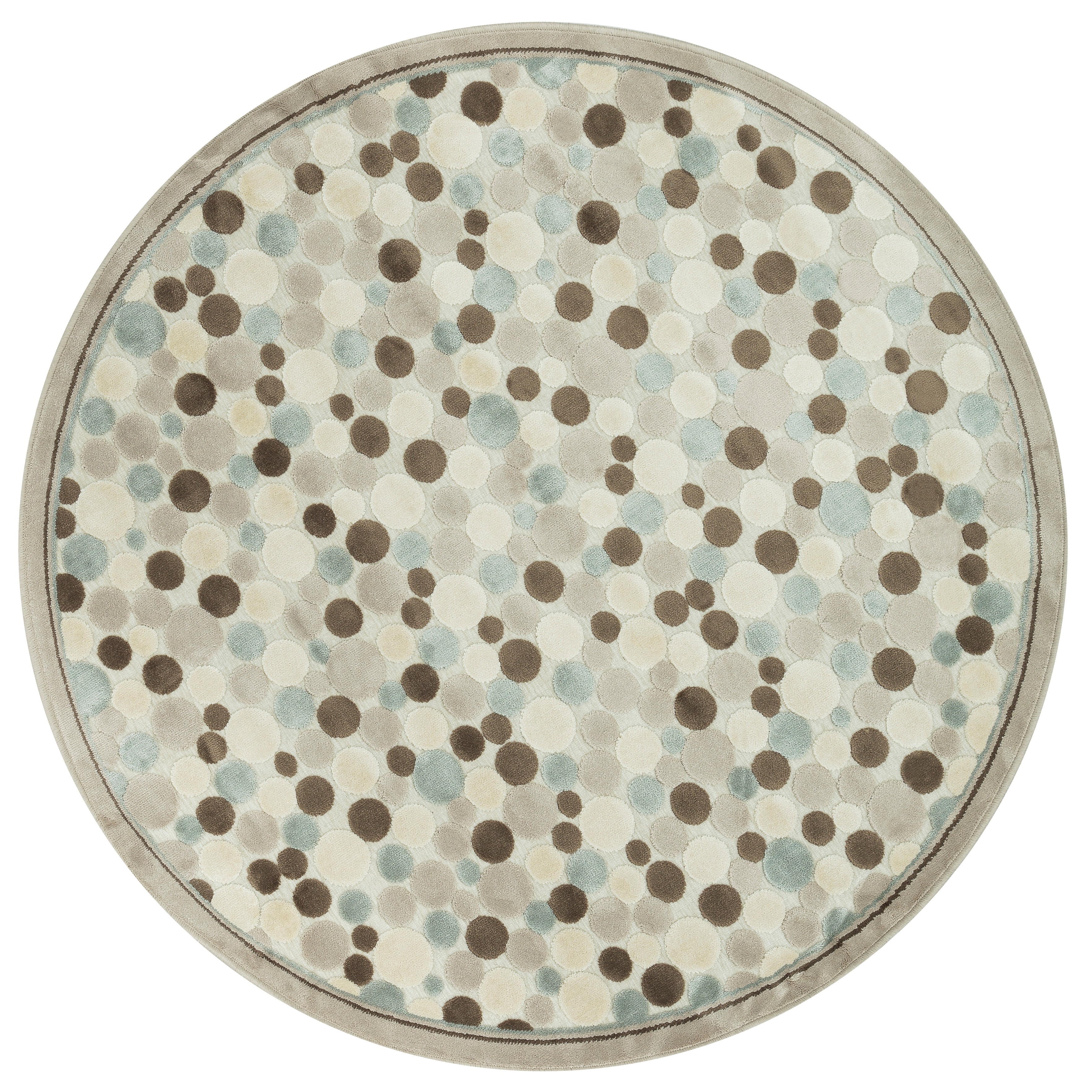 Madison Ivory And Multicolored Rug (310 Round)