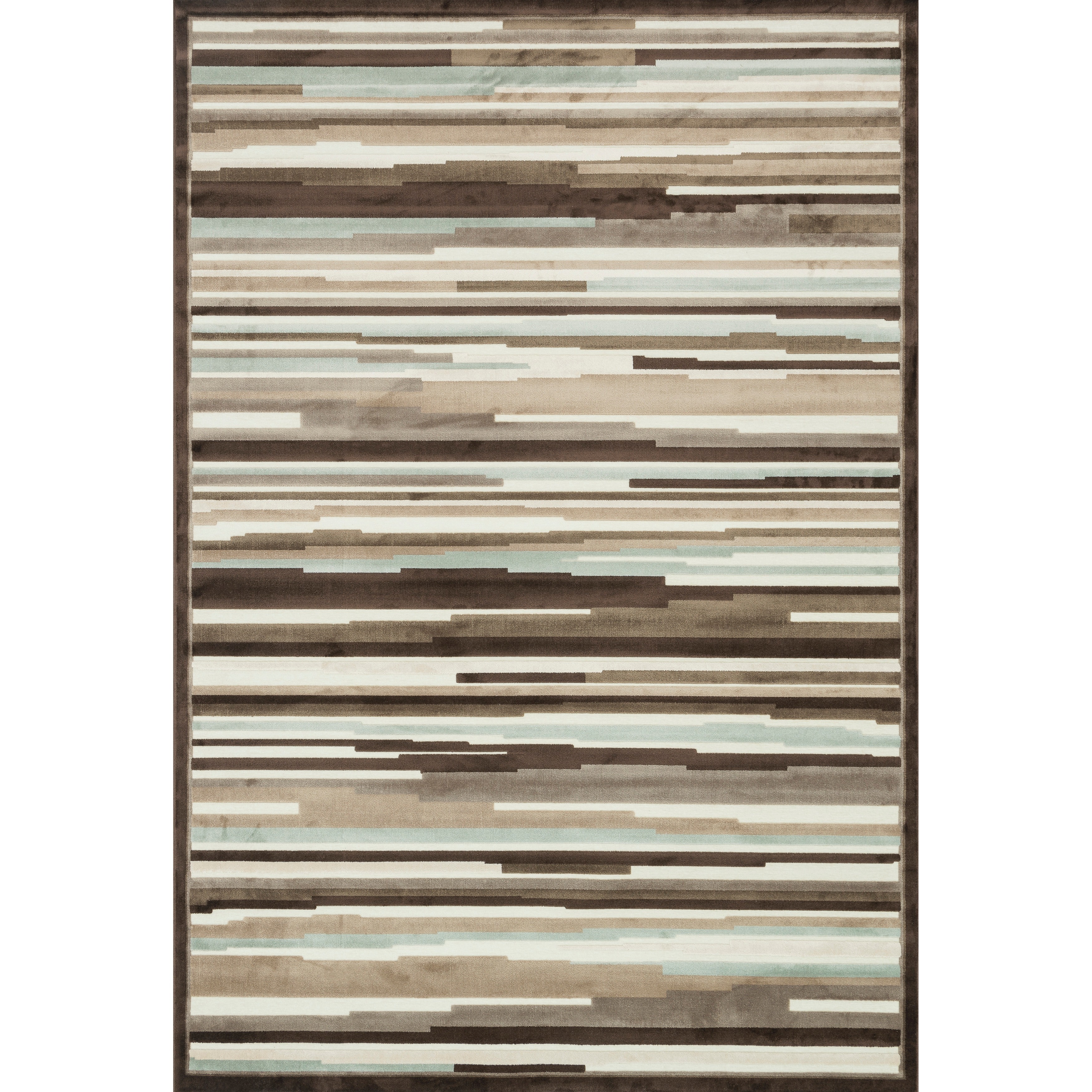 Madison Blue/ Brown Rug (77 X 106)