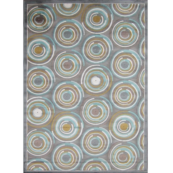 Madison Grey/ Aqua Rug (7'7 x 10'6) Alexander Home 7x9   10x14 Rugs