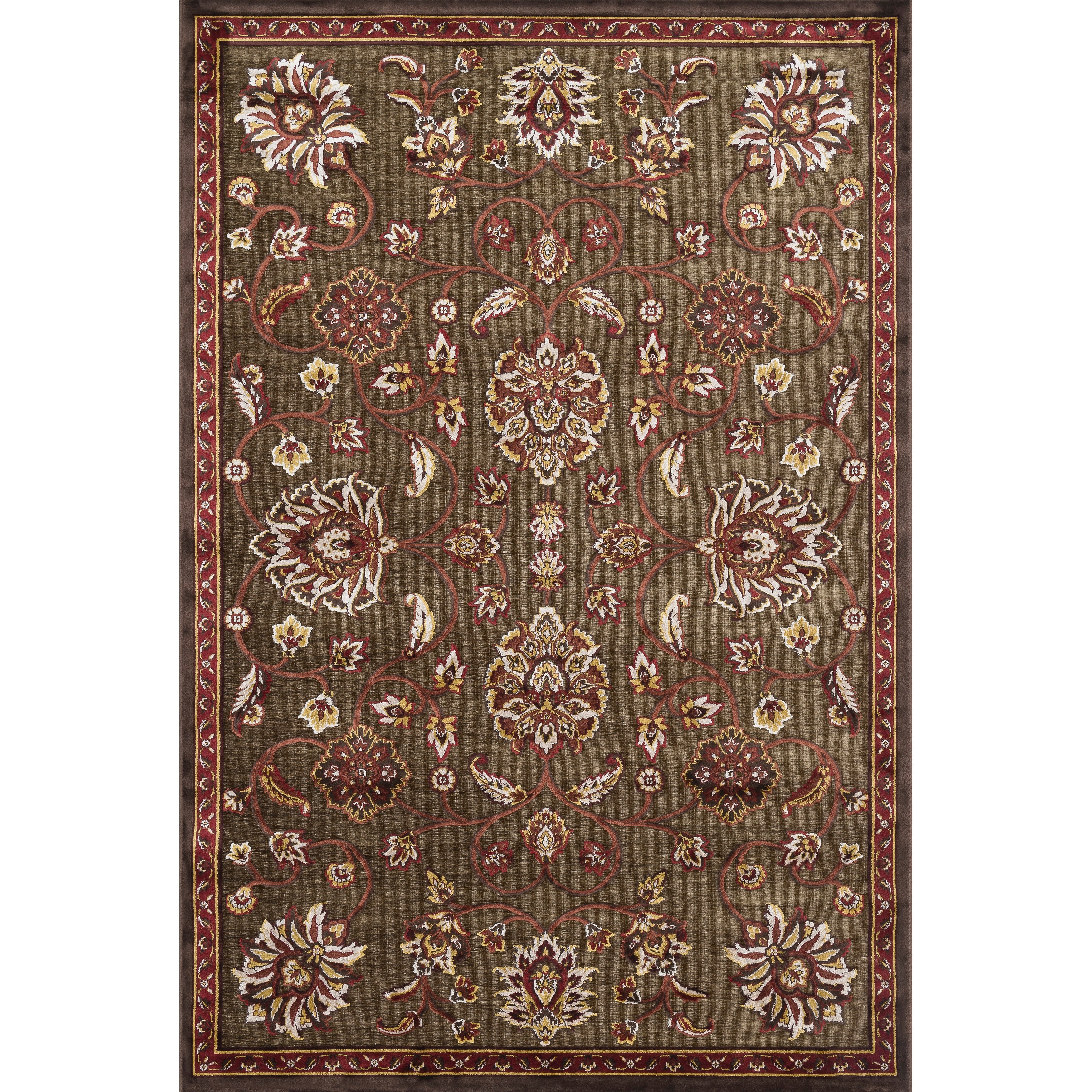 Madison Brown/ Rust Rug (3 10 X 5 7)