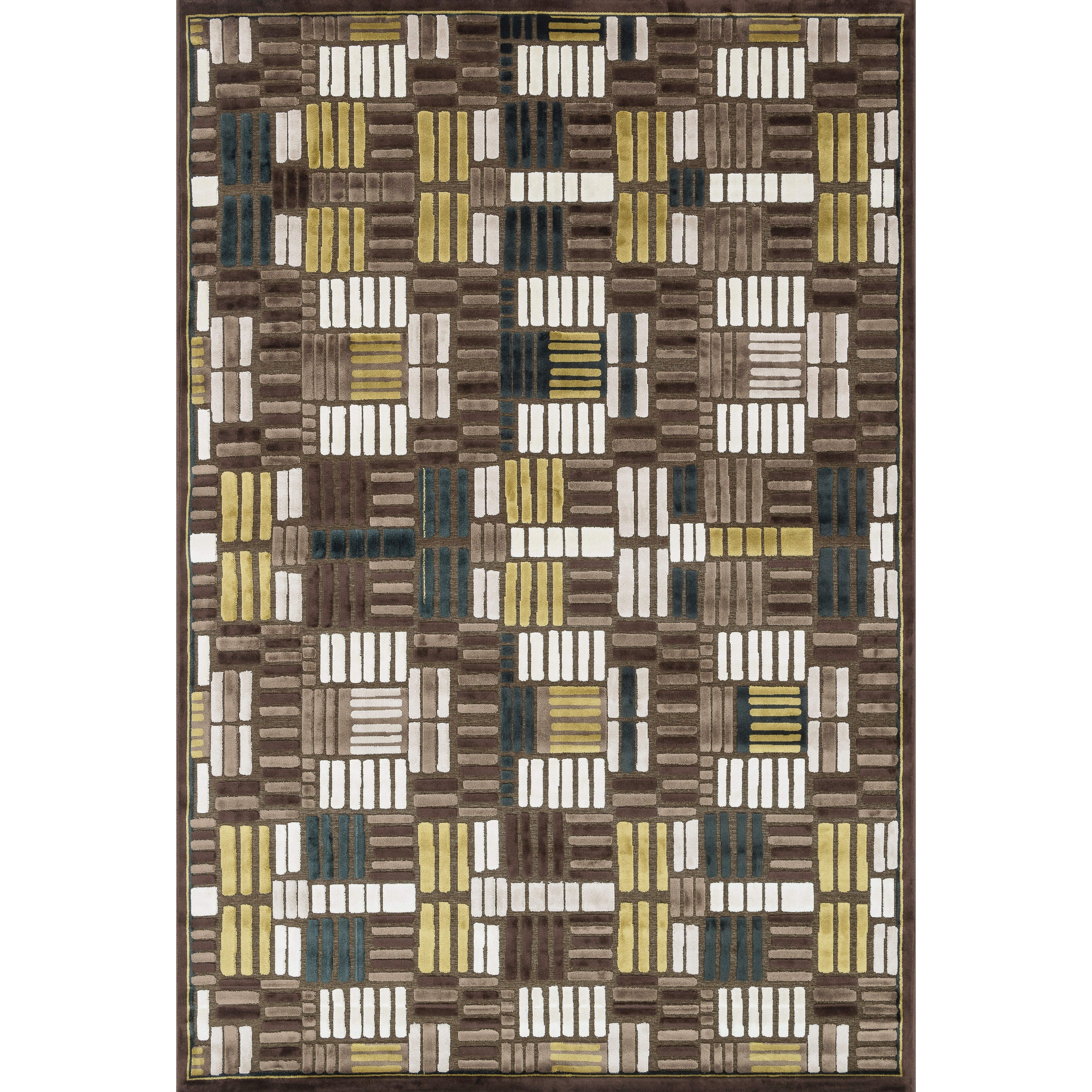 Madison Brown/ Teal Rug (7 X 10 6)