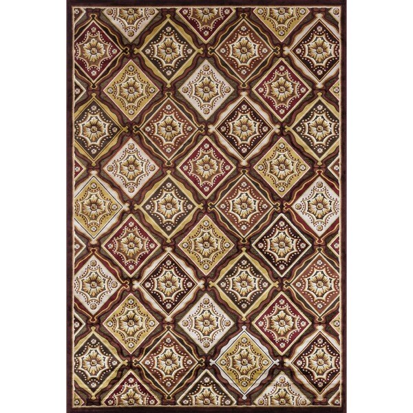 Madison Dark Brown/ Rust Rug (7'7 x 10'6)