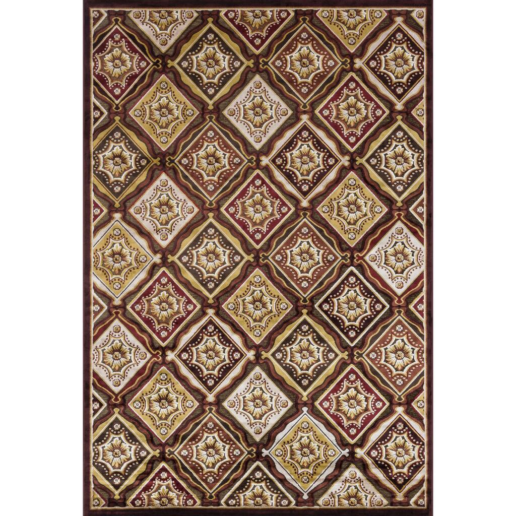 Madison Dark Brown/ Rust Rug