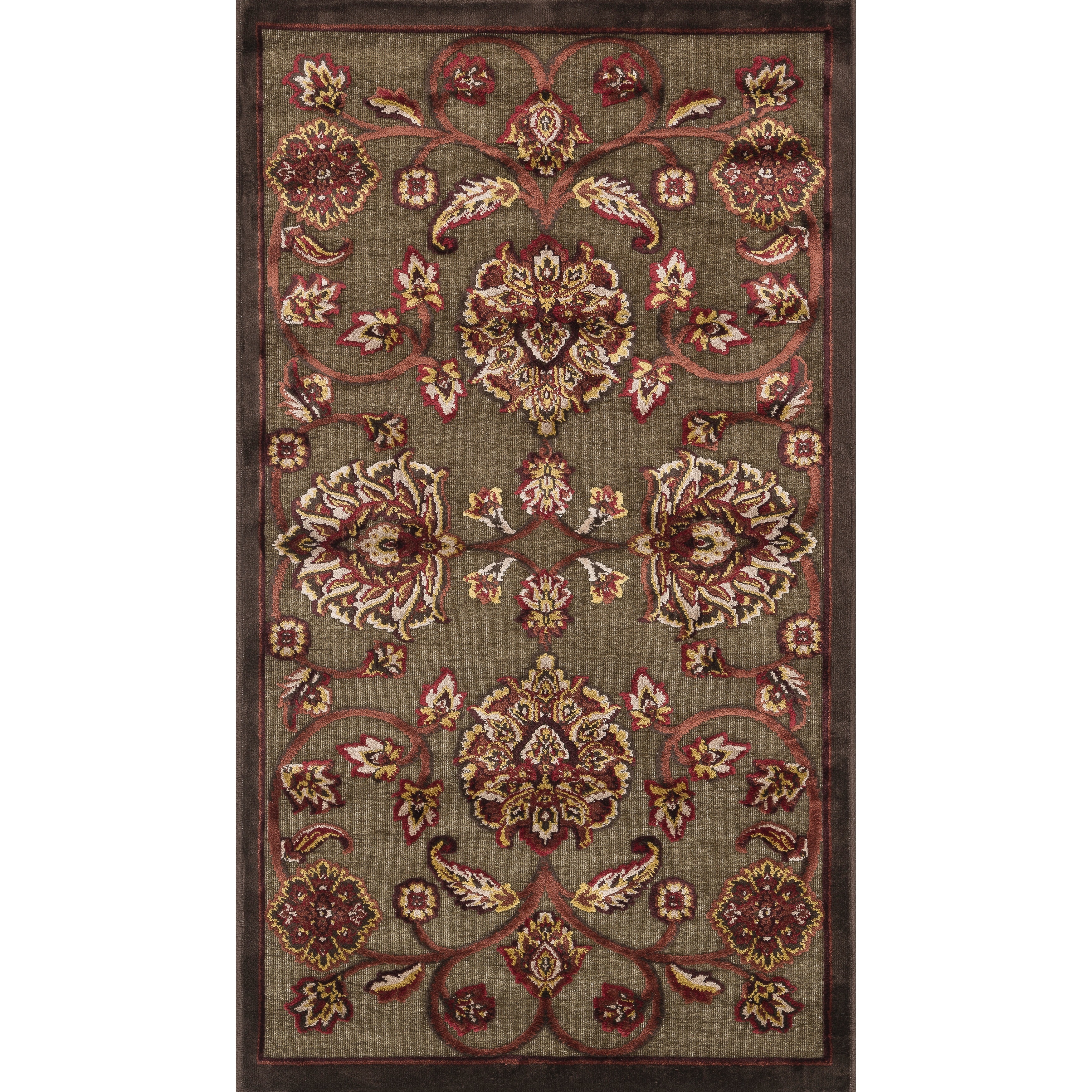 Madison Brown/ Rust Rug (23 X 39)