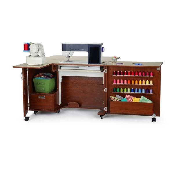 Shop Kangaroo Kabinets Wallaby Ii Sewing Machine Cabinet Teak