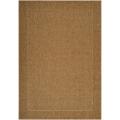 Woven Punjabi Brown Indoor/ Outdoor Border Area Rug (7'10 x 11'1) - 7'10 x 11'1