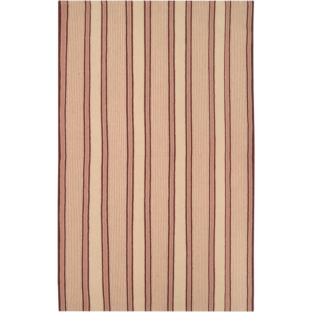 Hand-woven Tan Amoy Wool Area Rug - 8' x 11' - 8' x 11'