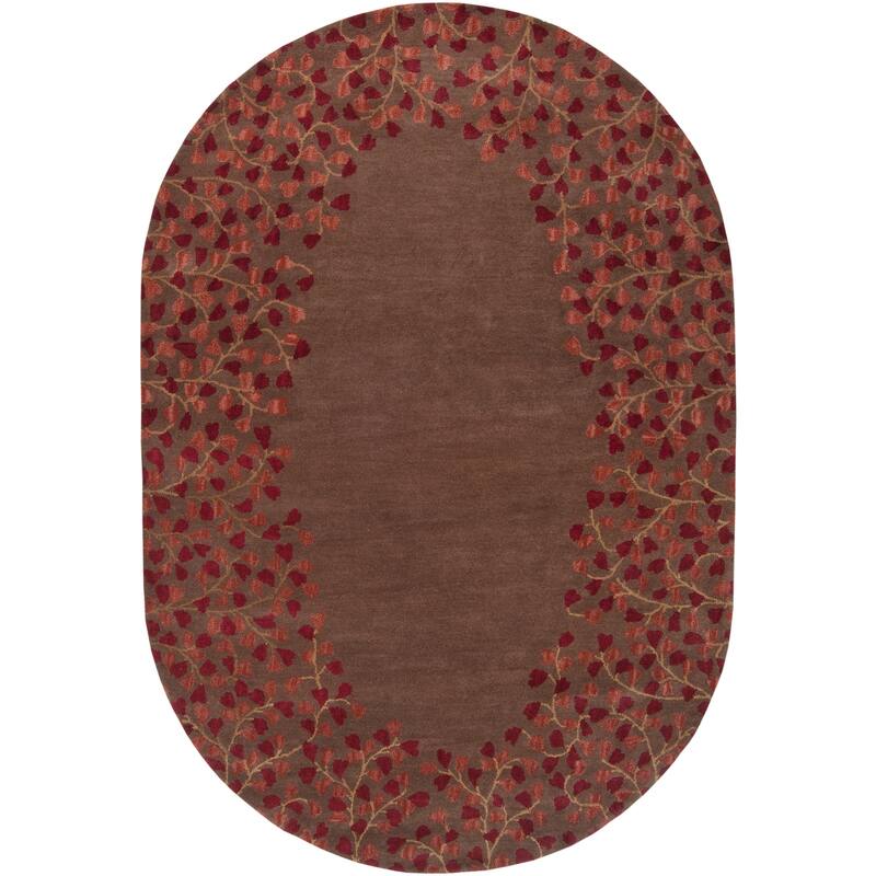 Rome Hand Tufted Floral Border Area Rug