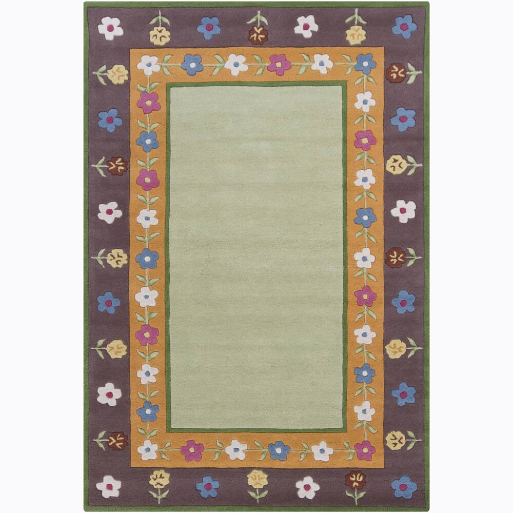 Artist's Loom Hand-tufted Transitional Floral Wool Rug (5'x7'6) - 5' x 7'6