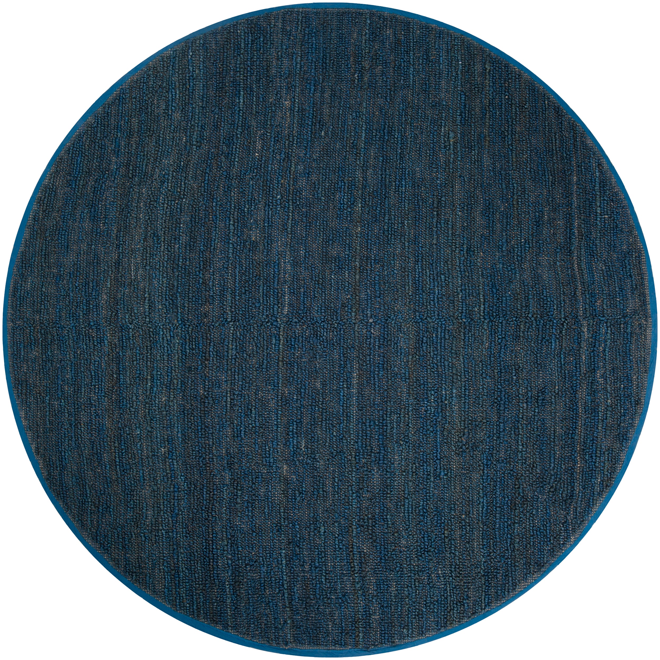 Hand woven Blue Meadowlark Natural Fiber Jute Rug (8 Round)