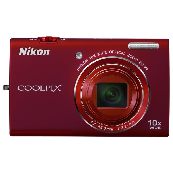 Nikon Coolpix S6200 16 Megapixel Compact Camera - Red