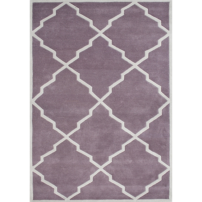 Alliyah Handmade Lilac New Zealand Wool Rug (5 X 8)