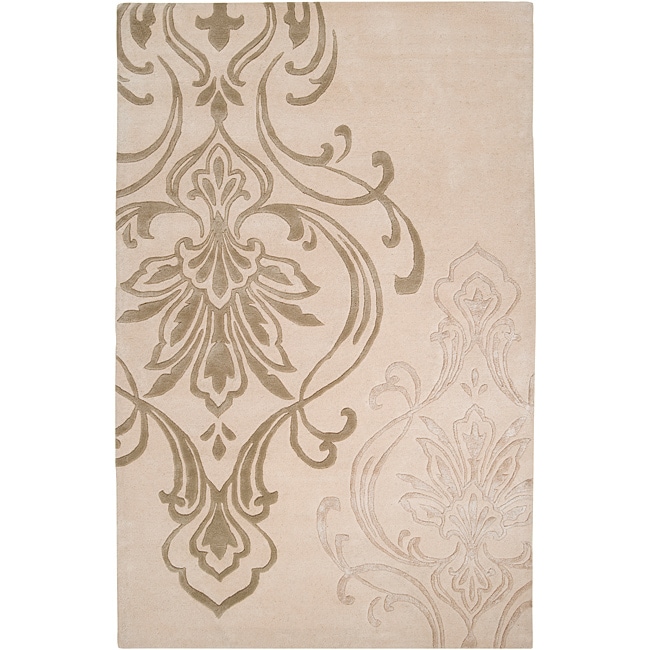 Hand tufted Beige Sceaux Wool Rug (33 X 53)