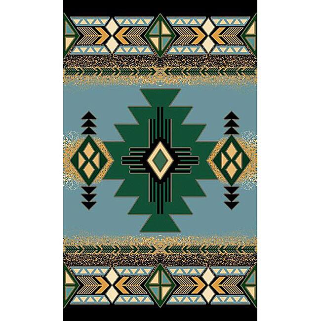 Blue Area Rug (5' x 7') - 5' x 7'