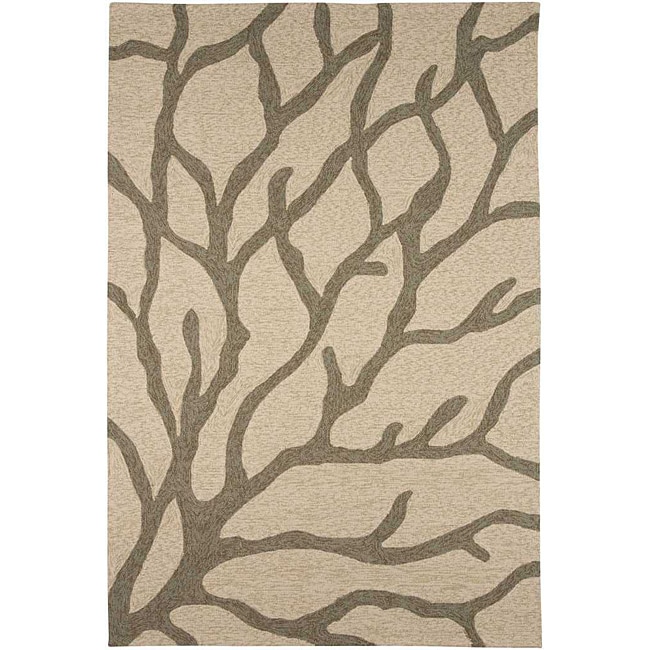 Hand hooked Grey Indoor/ Outdoor Area Rug (2 X 3)