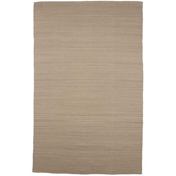 Flat weave Sand Brown Wool Rug (4 x 6) JRCPL 3x5   4x6 Rugs