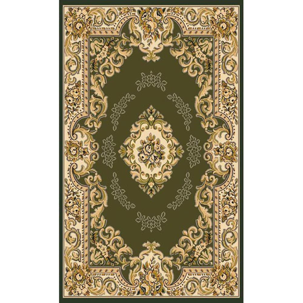 Concord Design Sage Green Traditional Area Rug (5 X 7)