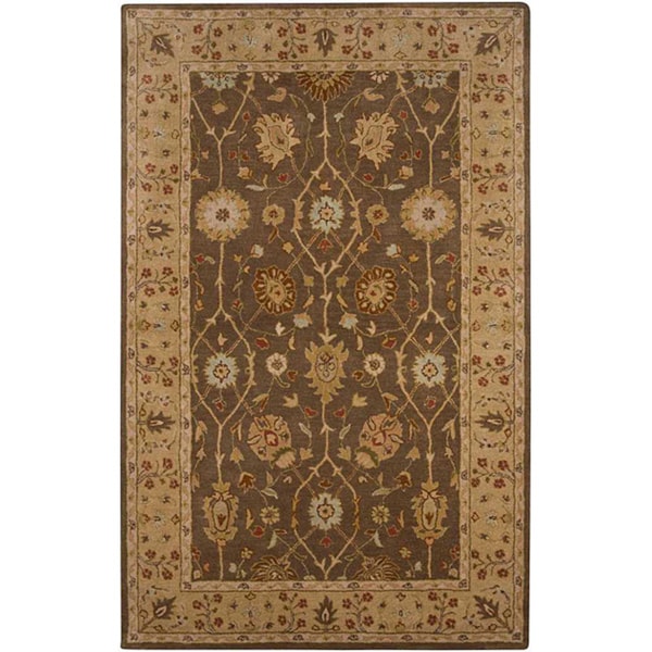 Hand tufted Brown/ Sand Wool Rug (8 x 11)