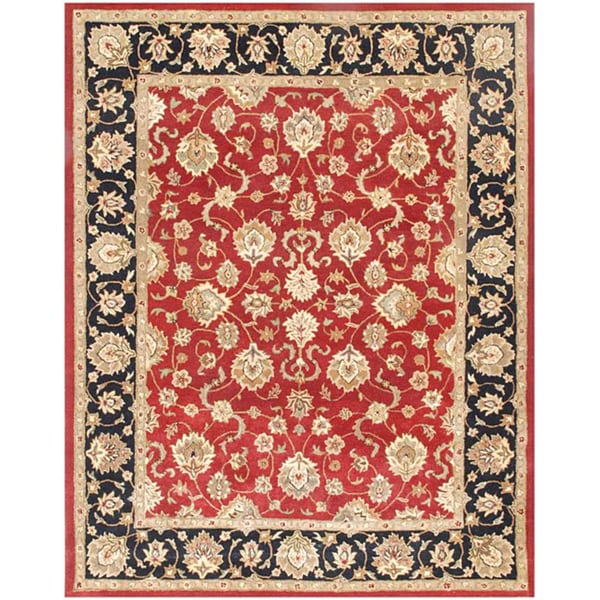 Hand tufted Red/ Brown Wool Rug (2' x 3') JRCPL Accent Rugs