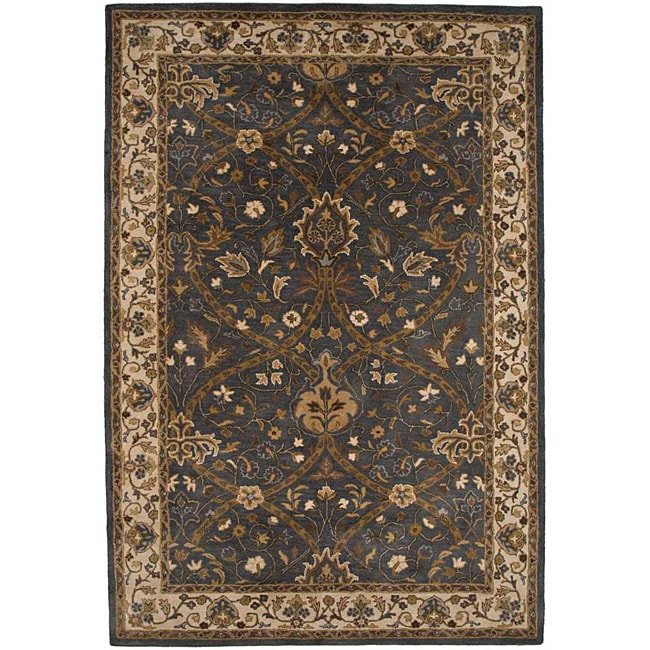 Hand tufted Blue Wool Area Rug (8 X 11)
