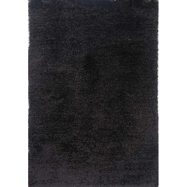 Hand woven Black Shag Rug (2 X 3)