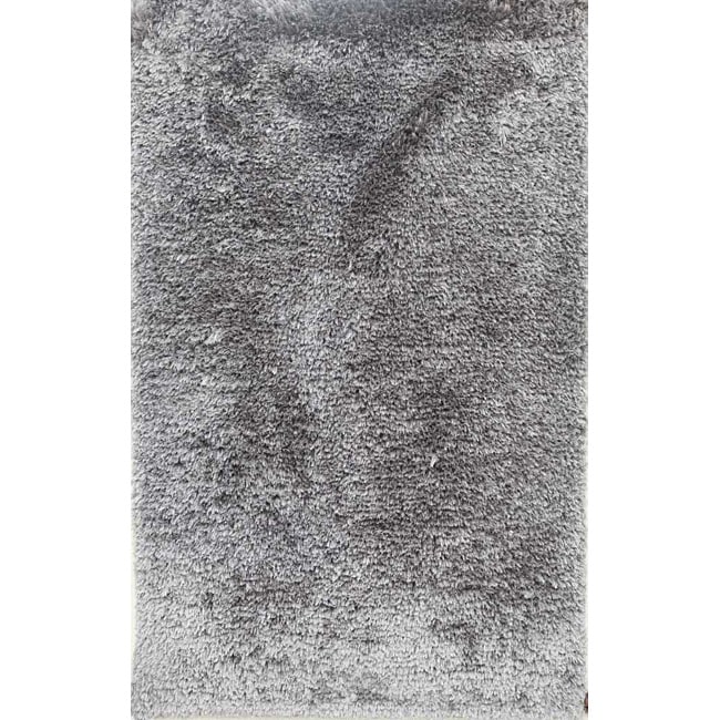 Handwoven Grey Shag Rectangular Rug (8 X 10)