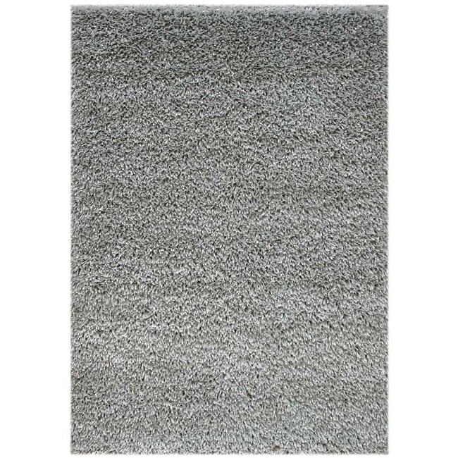 Transitional Handwoven Gray Shag Rug (2 X 3)