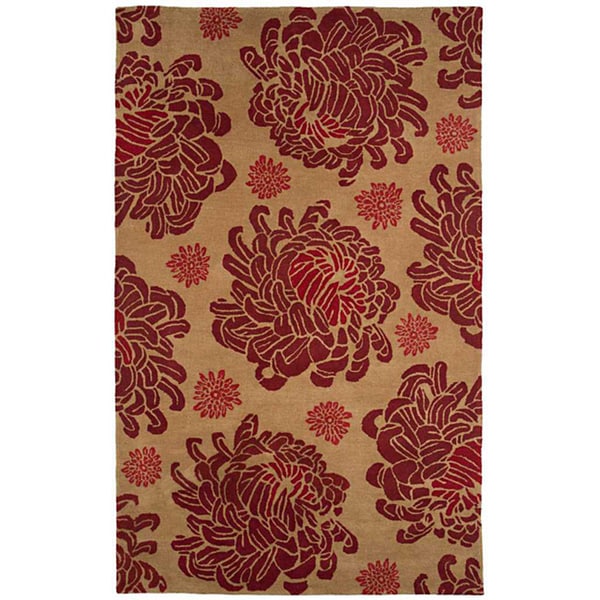 Hand tufted Orange/ Red Wool Rug (8' x 11') JRCPL 7x9   10x14 Rugs